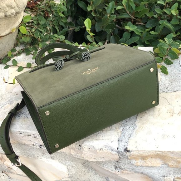 NWT kate spade Sm Hayes Satchel&wallet olive green - Picture 5 of 7